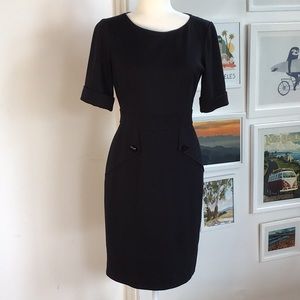Donna Morgan Black Cocktail Sheath Dress